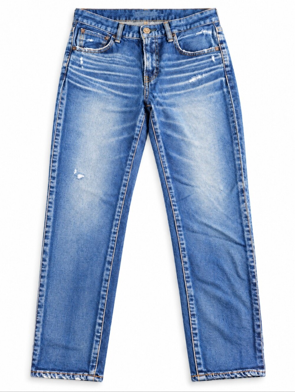 MOUSSY Vintage Women’s Cropped Jeans Size 27 Distressed Medium Wash Straight Leg